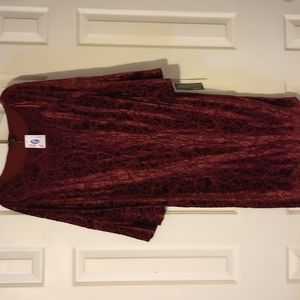 JSP burgundy dress
